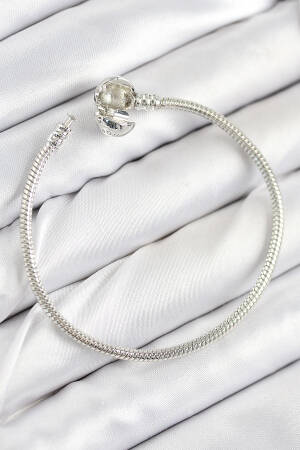 Brass Charm Heel Pattern Silver Color Women's Bracelet - Brand: Ebijuteri - Women & Kids, Baby Clothes Wholesale - Globality Store