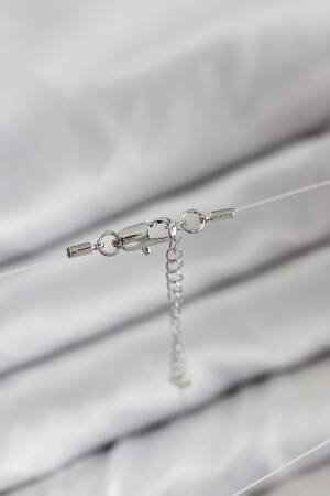 Fishing Line Heel Pattern Silver Color Ghost Necklace - Brand: Ebijuteri - Women & Kids, Baby Clothes Wholesale - Globality Store