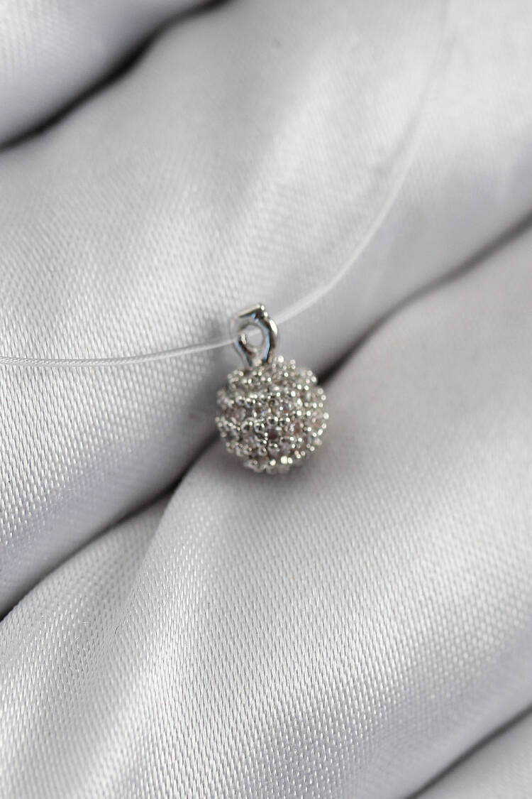 Fishing Line Heel Pattern Silver Color Ghost Necklace - Brand: Ebijuteri - Women & Kids, Baby Clothes Wholesale - Globality Store
