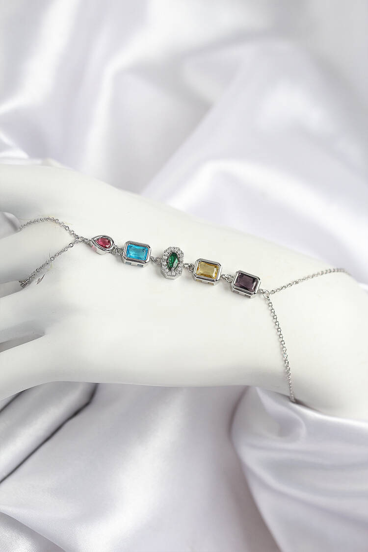 Brass Color Zircon Stone Pattern Silver Color Shahmeran - Brand: Ebijuteri - Women & Kids, Baby Clothes Wholesale - Globality Store