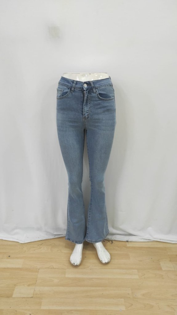 Blue Casual Retro Streetwear Vintage Bootcut Pants