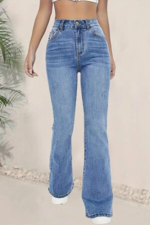 Blue Casual Retro Streetwear Vintage Bootcut Pants - Brand: Janes - Women & Kids, Baby Clothes Wholesale - Globality Store