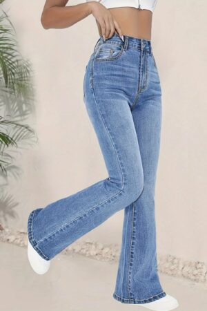 Blue Casual Retro Streetwear Vintage Bootcut Pants - Brand: Janes - Women & Kids, Baby Clothes Wholesale - Globality Store