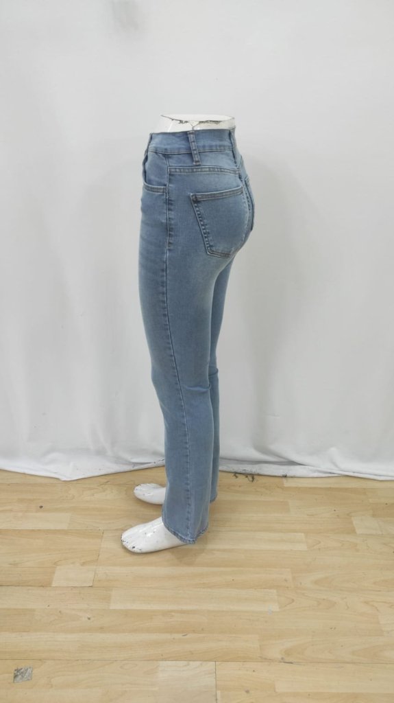 Blue Casual Retro Streetwear Vintage Bootcut Pants