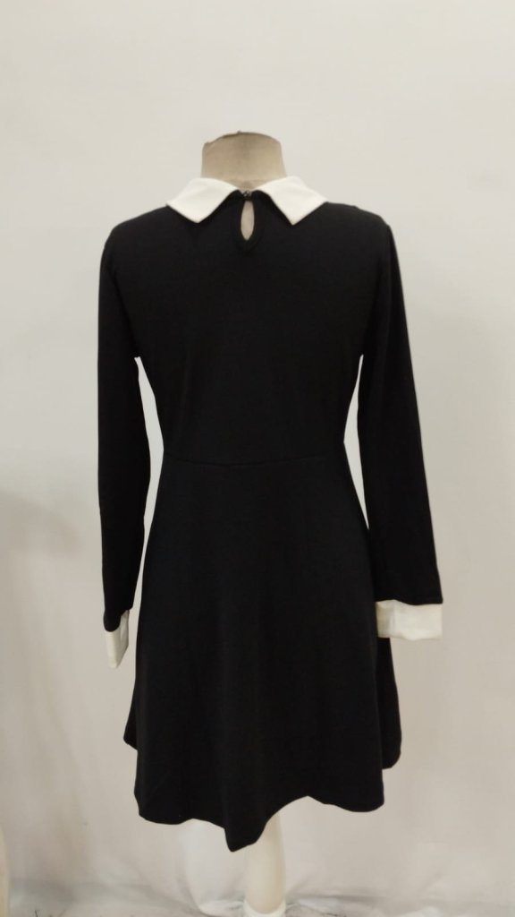 Black Elegant Fit And Flare Mini Dress