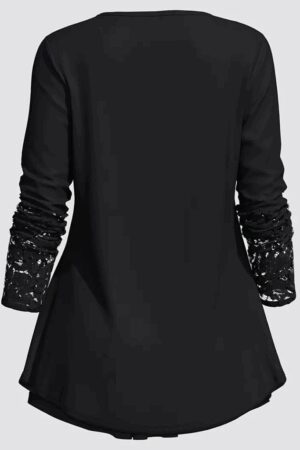 Black Elegant V-Neck Blouse With Long Sleeves - Brand: Janes - Women & Kids, Baby Clothes Wholesale - Globality Store