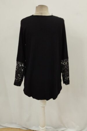 Black Elegant V-Neck Blouse With Long Sleeves - Brand: Janes - Women & Kids, Baby Clothes Wholesale - Globality Store