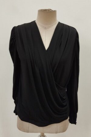 Elegant Black Blouse With Bishop Sleeves - Brand: Janes - Women & Kids, Baby Clothes Wholesale - Globality Store
