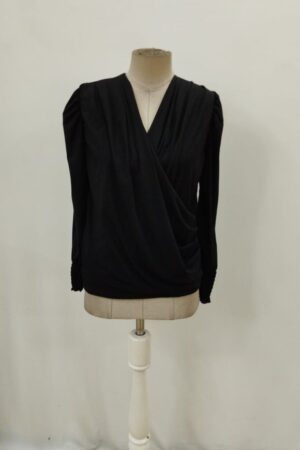 Elegant Black Blouse With Bishop Sleeves - Brand: Janes - Women & Kids, Baby Clothes Wholesale - Globality Store