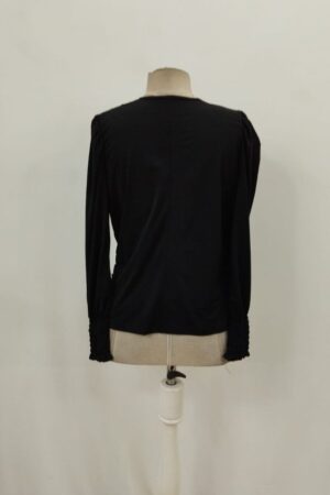 Elegant Black Blouse With Bishop Sleeves - Brand: Janes - Women & Kids, Baby Clothes Wholesale - Globality Store