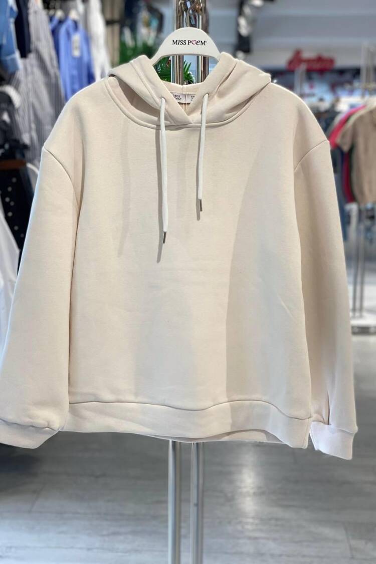 Sweatshirt Oversized Hooded Neck Long Sleeve - Brand: MISS POEM - Women & Kids, Baby Clothes Wholesale - Globality Store