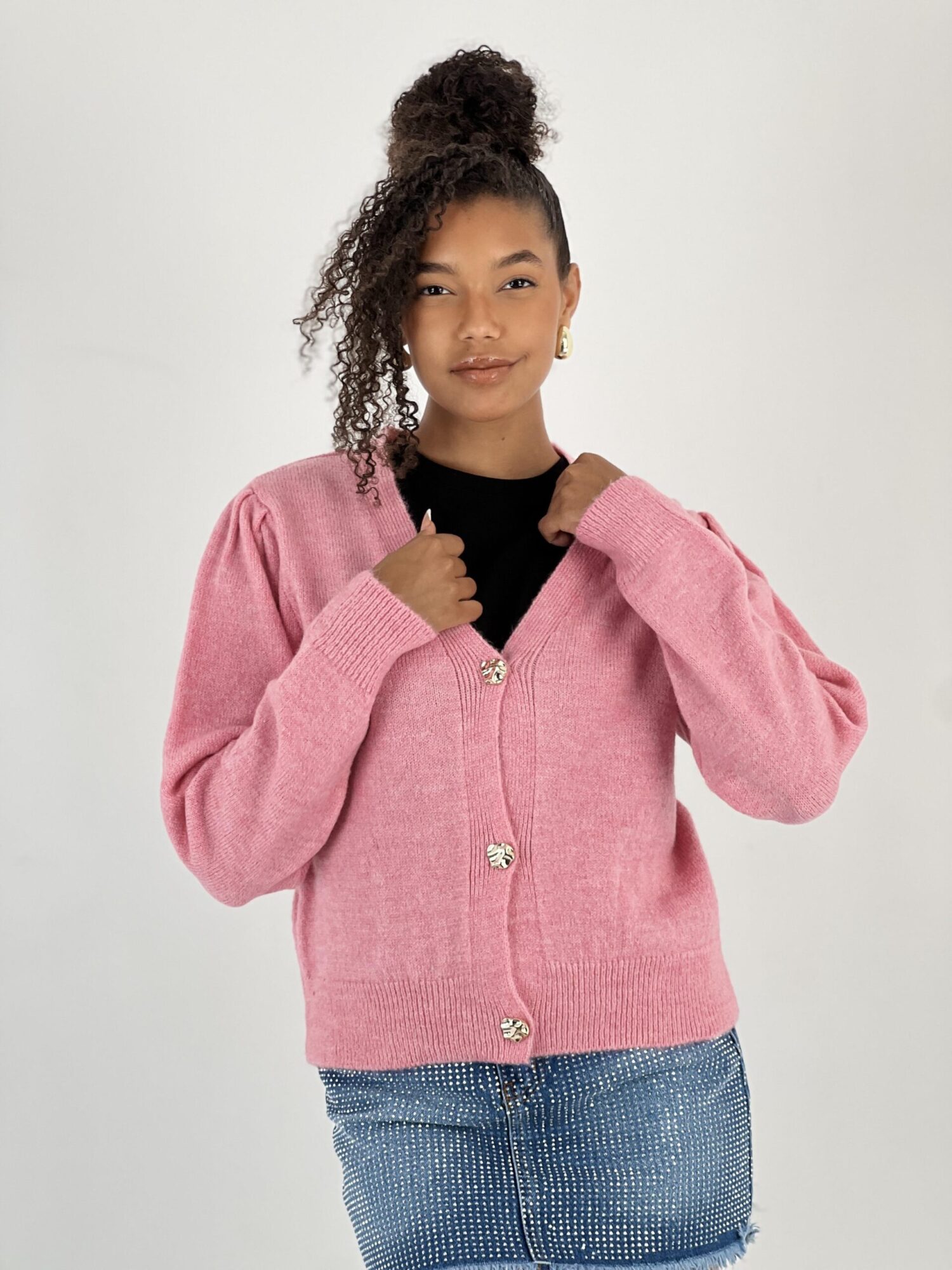 Pink Casual Cute Preppy Vintage Elegant Retro Cardigan - Brand: MISS POEM - Women & Kids, Baby Clothes Wholesale - Globality Store