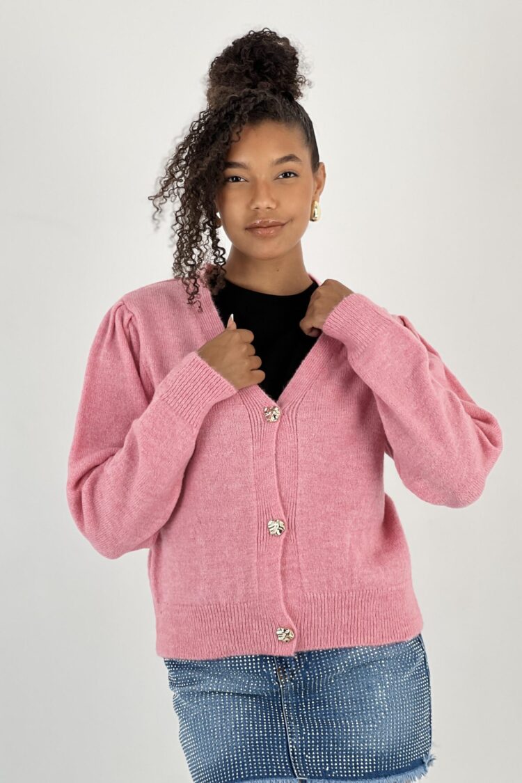 Pink Casual Cute Preppy Vintage Elegant Retro Cardigan - Brand: MISS POEM - Women & Kids, Baby Clothes Wholesale - Globality Store