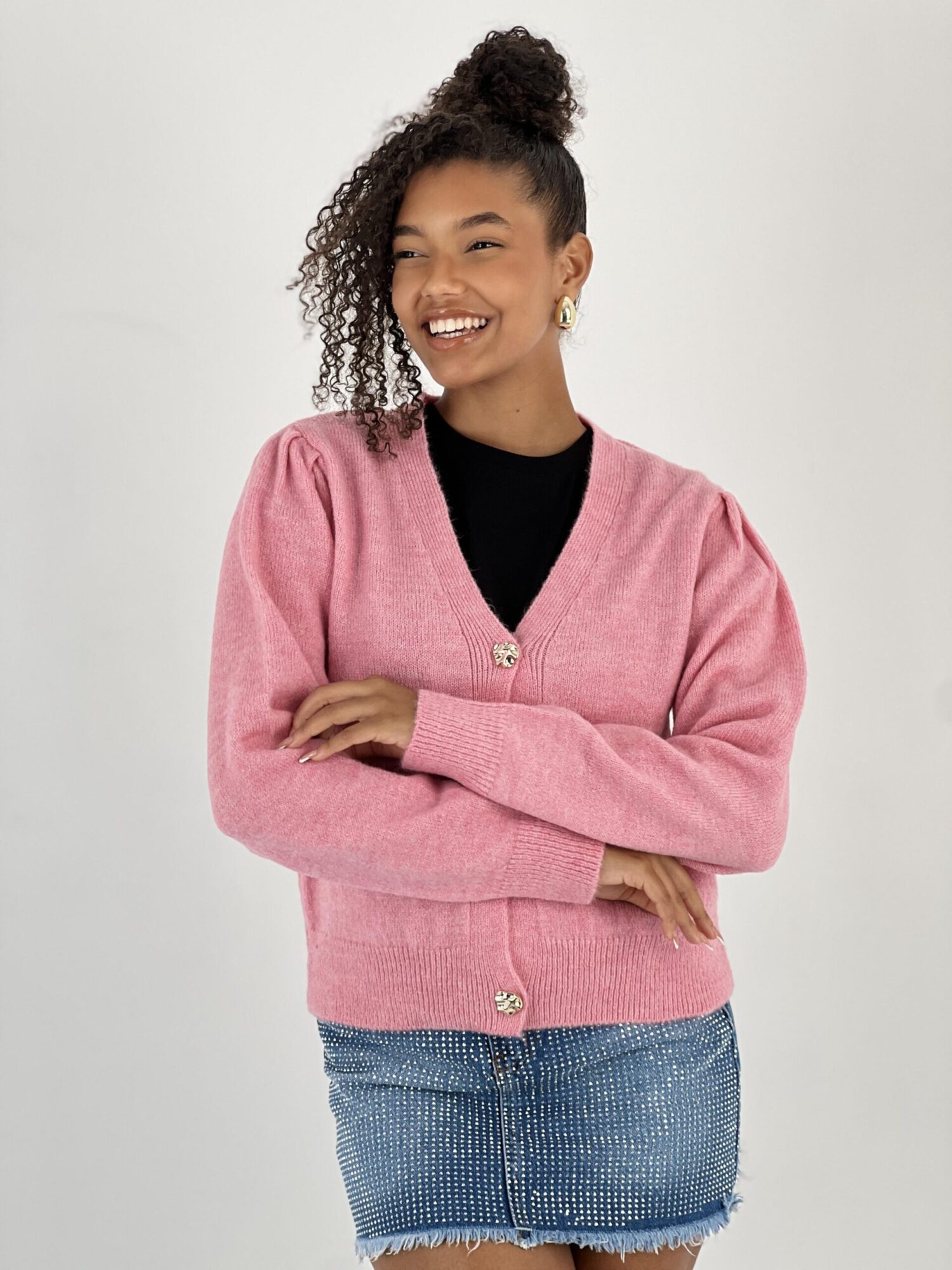 Pink Casual Cute Preppy Vintage Elegant Retro Cardigan - Brand: MISS POEM - Women & Kids, Baby Clothes Wholesale - Globality Store