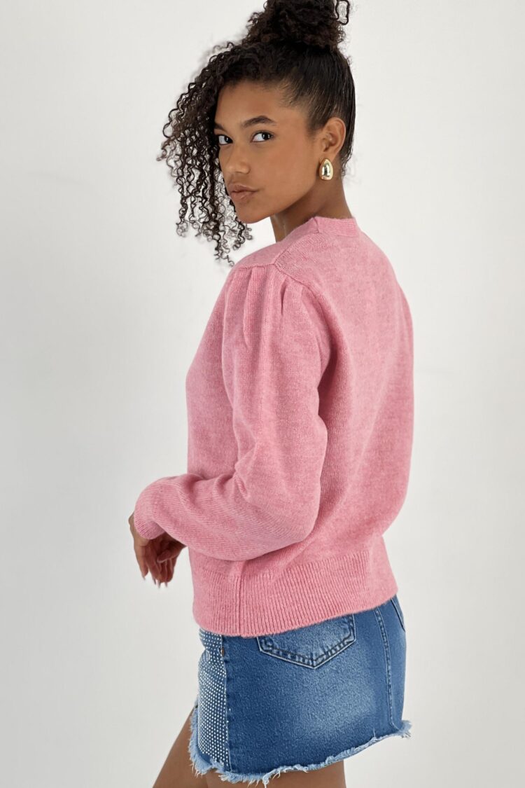Pink Casual Cute Preppy Vintage Elegant Retro Cardigan