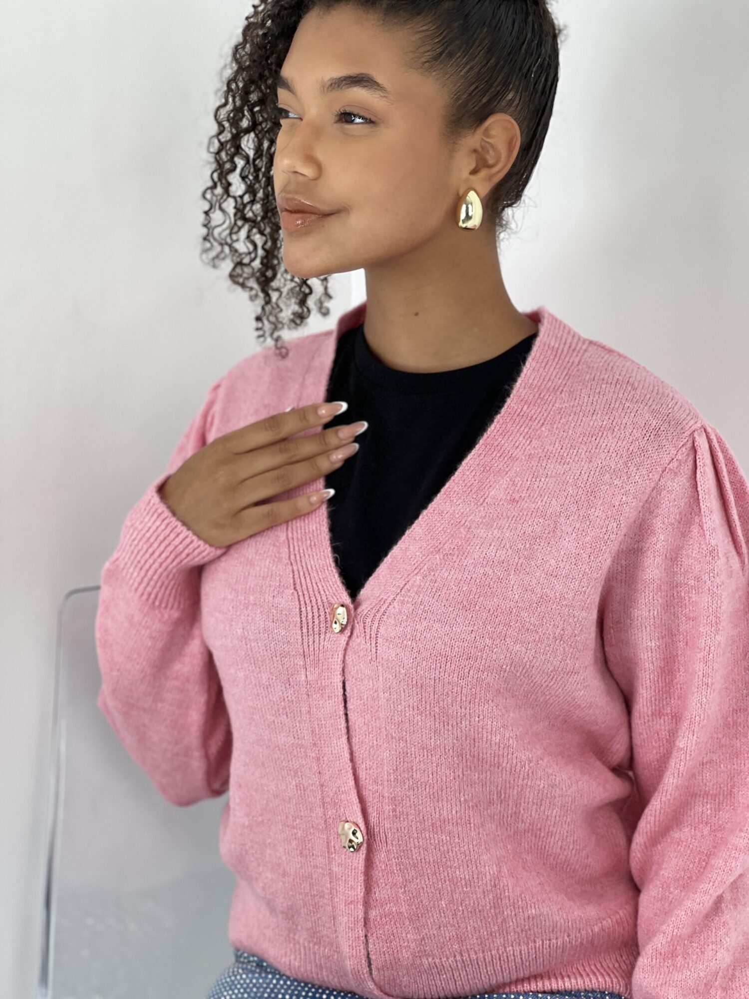 Pink Casual Cute Preppy Vintage Elegant Retro Cardigan - Brand: MISS POEM - Women & Kids, Baby Clothes Wholesale - Globality Store