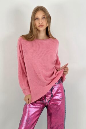 Sweater Oversized Fit Long Sleeve Round Neck - Brand: MISS POEM - Women & Kids, Baby Clothes Wholesale - Globality Store