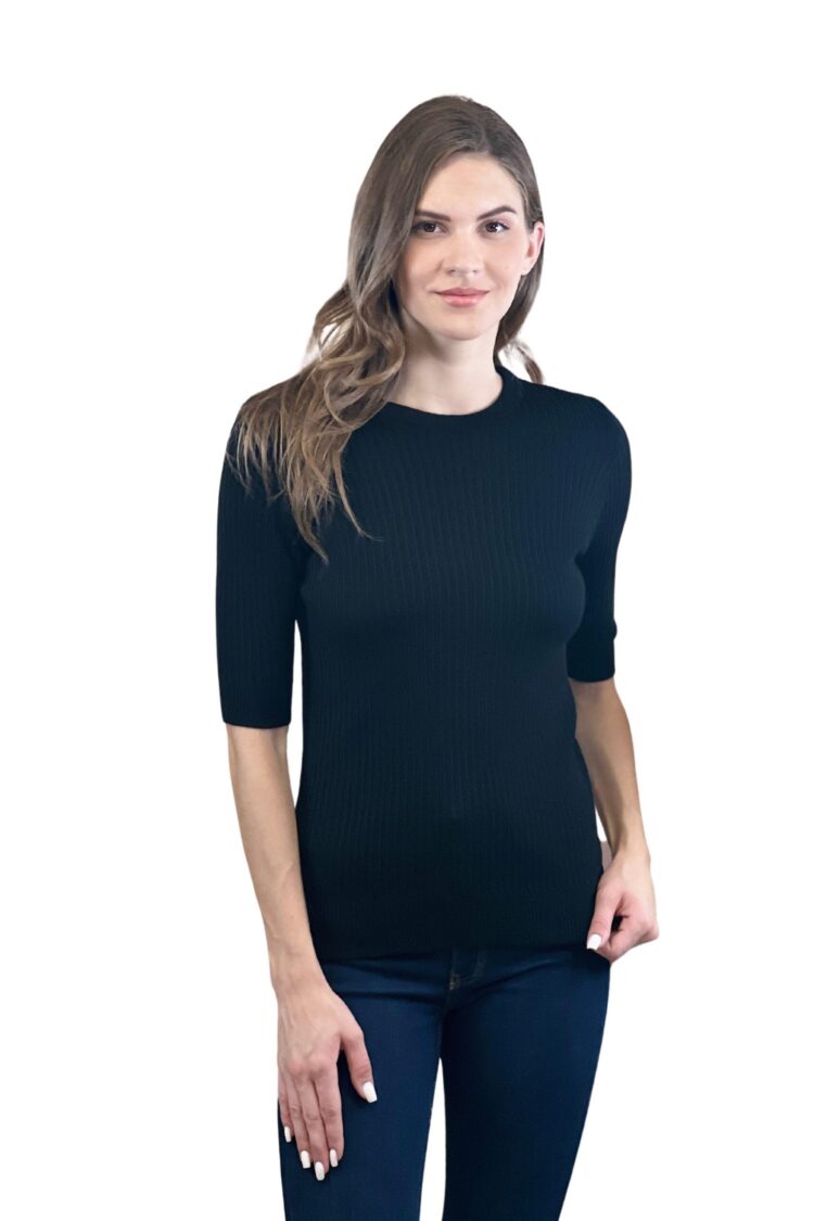 Fitted Sweater With Half Sleeves - Brand: MISS POEM - Women & Kids, Baby Clothes Wholesale - Globality Store
