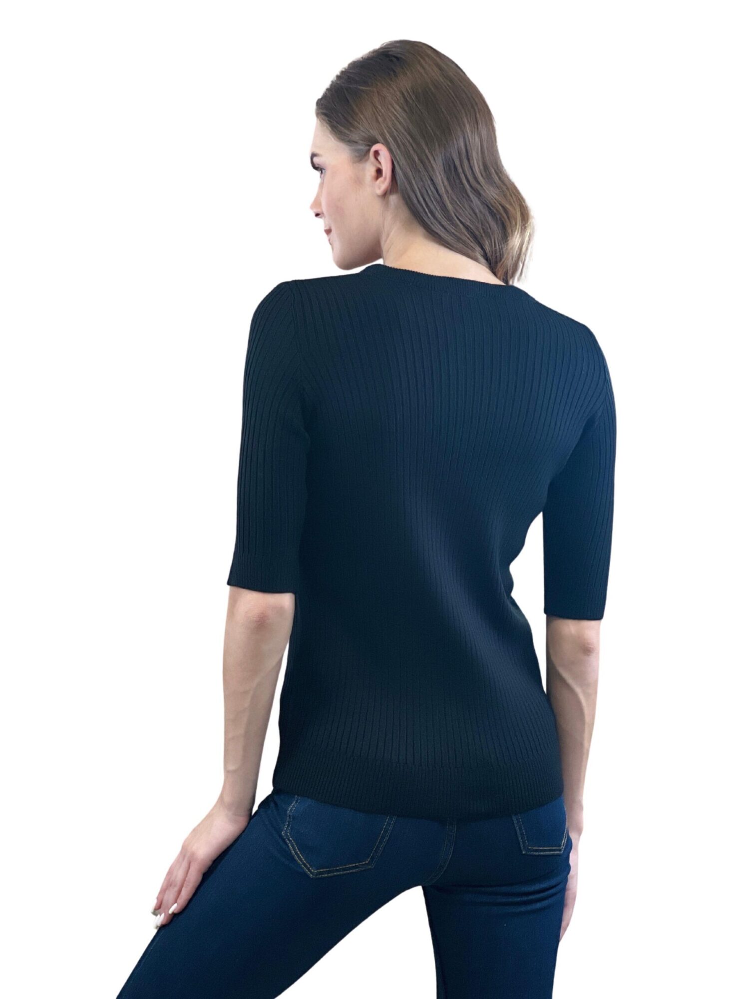 Fitted Sweater With Half Sleeves - Brand: MISS POEM - Women & Kids, Baby Clothes Wholesale - Globality Store