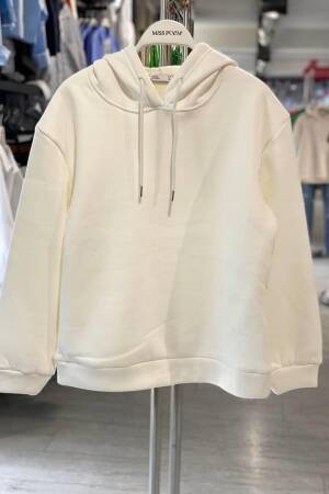 White Sweatshirt Oversized Hooded Casual Streetwear - Brand: MISS POEM - Women & Kids, Baby Clothes Wholesale - Globality Store