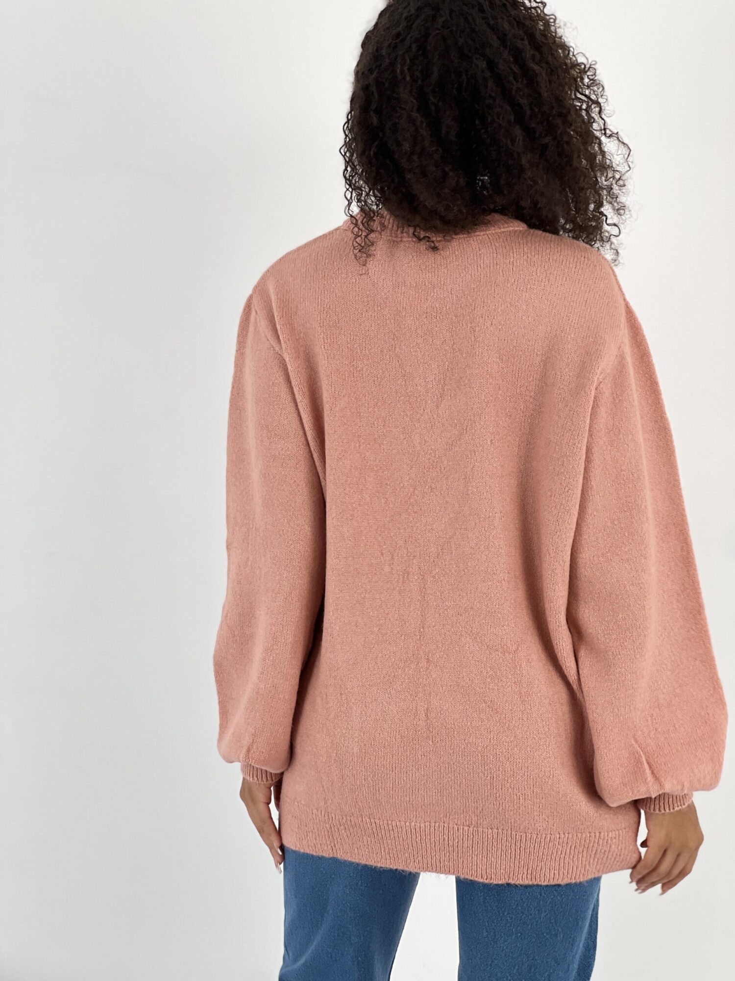 Pink Oversized Fit Sweater With Round Neck - Brand: MISS POEM - Women & Kids, Baby Clothes Wholesale - Globality Store