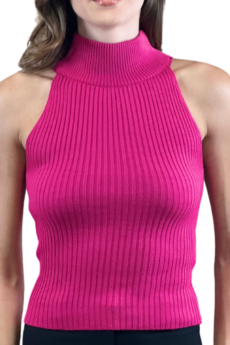Sweater With Halter Neck And Cap Sleeves - Brand: MISS POEM - Women & Kids, Baby Clothes Wholesale - Globality Store