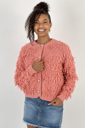 Pink Cardigan Casual Cute Streetwear - Brand: MISS POEM - Women & Kids, Baby Clothes Wholesale - Globality Store