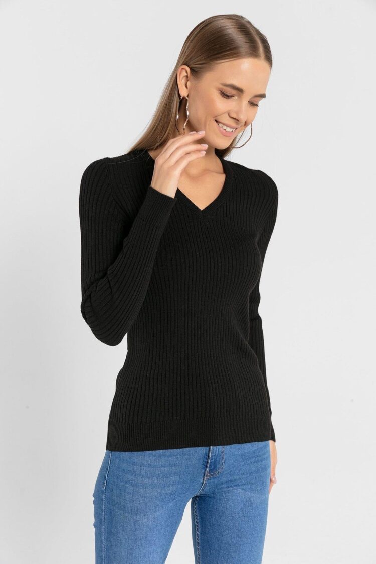 Sweater Slim Fit V-Neck Long Sleeve