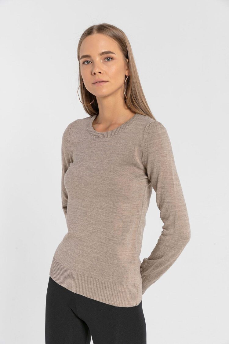 Beige Casual Elegant Preppy Sweater - Brand: MISS POEM - Women & Kids, Baby Clothes Wholesale - Globality Store