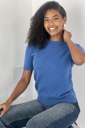 Blue Casual Elegant Tshirt - Brand: MISS POEM - Women & Kids, Baby Clothes Wholesale - Globality Store