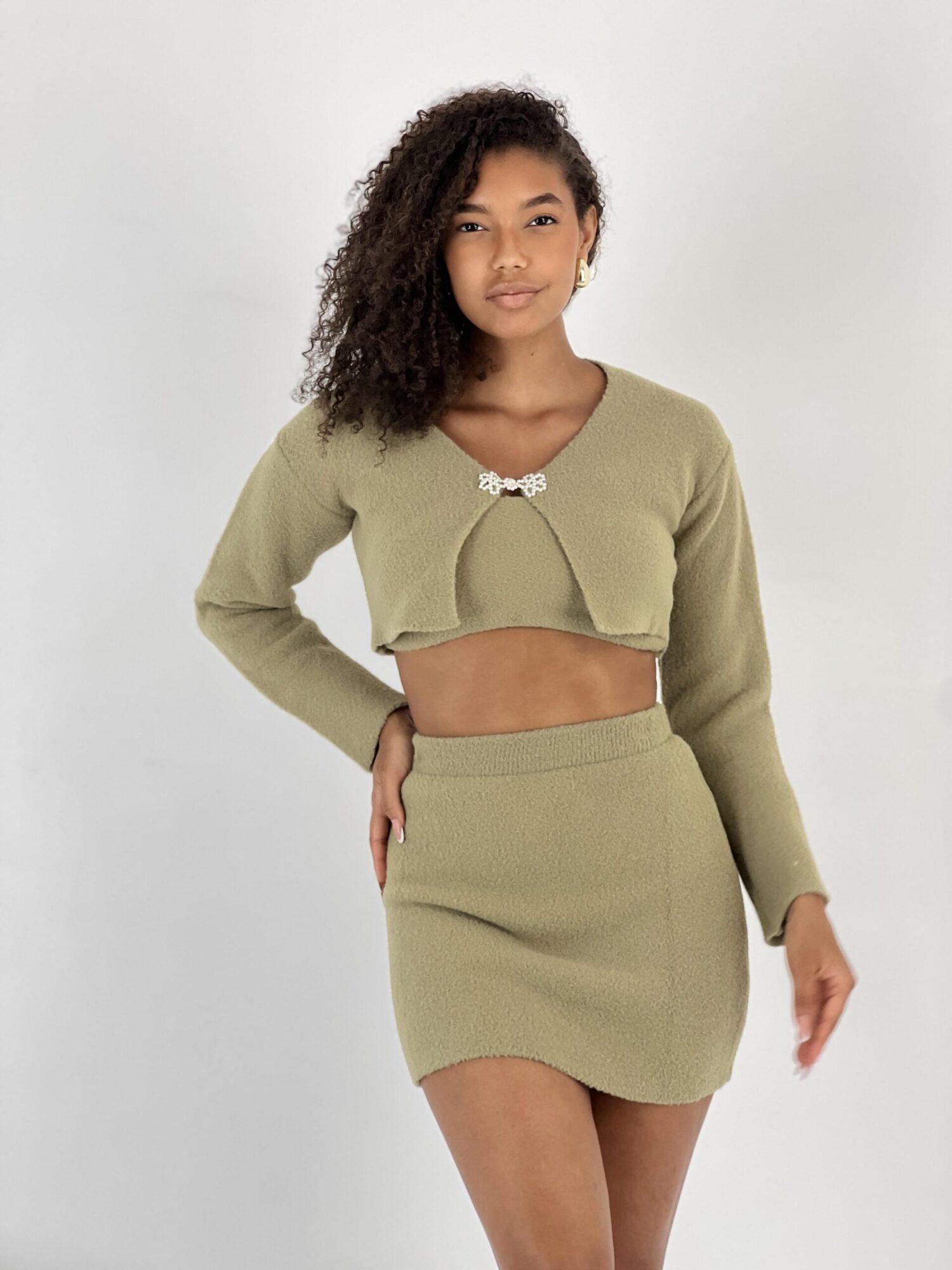 Khaki Casual Sexy Streetwear Elegant Set - Brand: MISS POEM - Women & Kids, Baby Clothes Wholesale - Globality Store