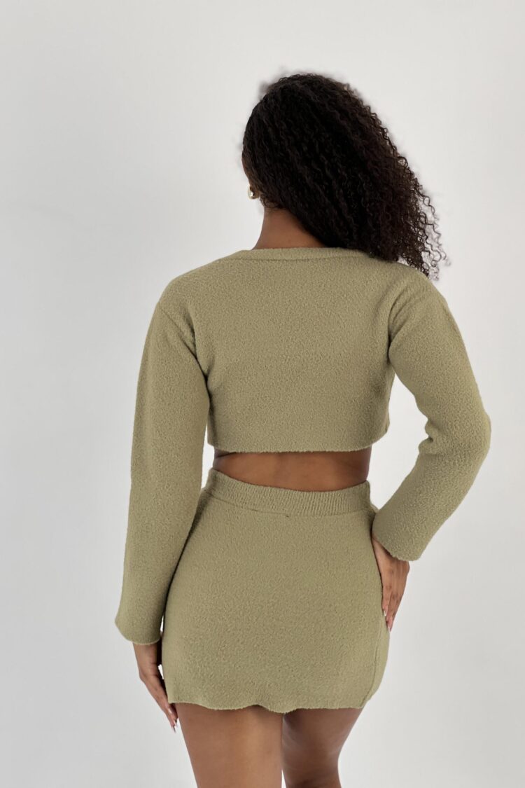 Khaki Casual Sexy Streetwear Elegant Set