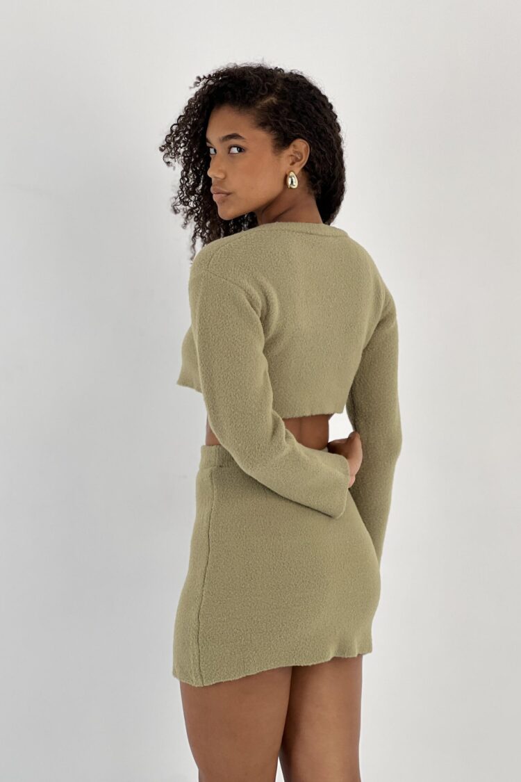 Khaki Casual Sexy Streetwear Elegant Set