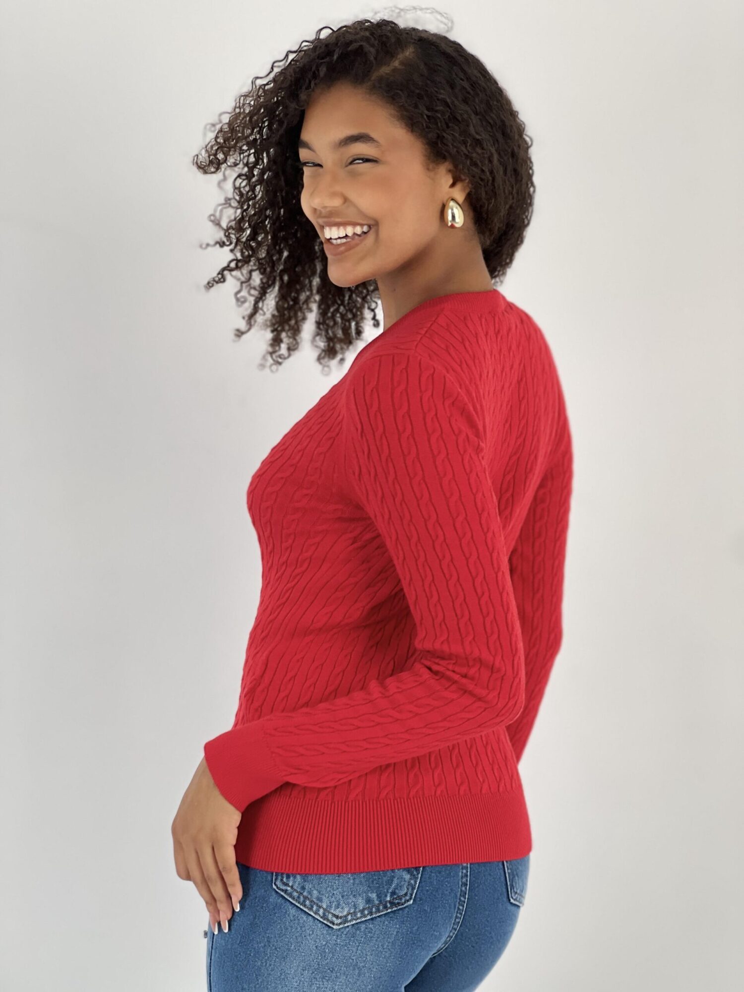 Red Casual Preppy Plaid V-Neck Sweater - Brand: MISS POEM - Women & Kids, Baby Clothes Wholesale - Globality Store