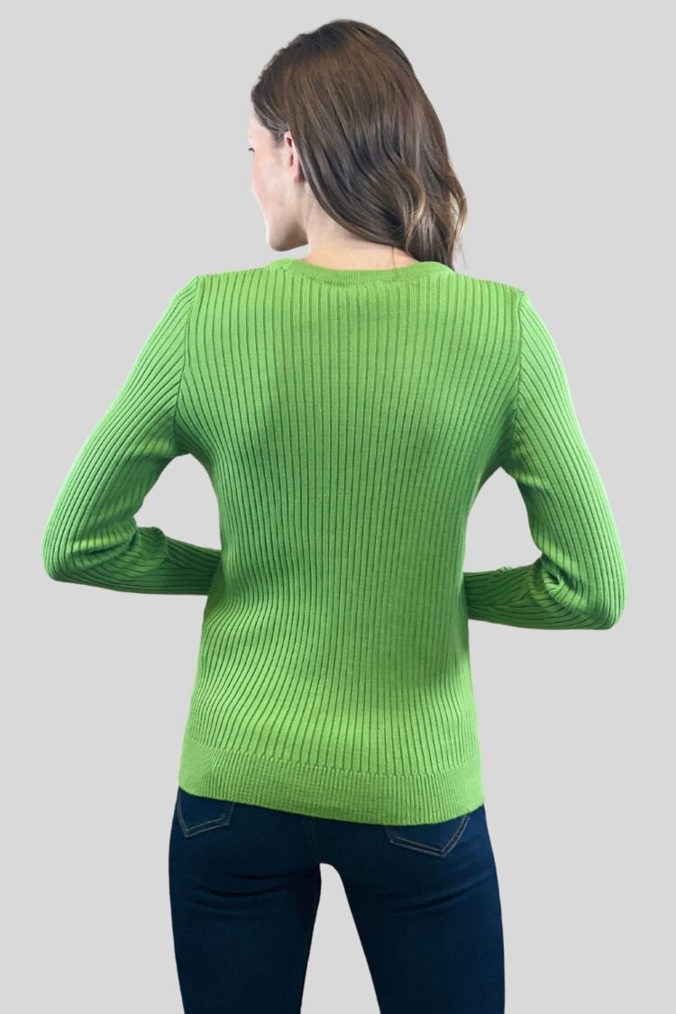 Striped Slim Fit Sweater With Round Neck