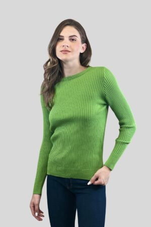Striped Slim Fit Sweater With Round Neck - Brand: MISS POEM - Women & Kids, Baby Clothes Wholesale - Globality Store