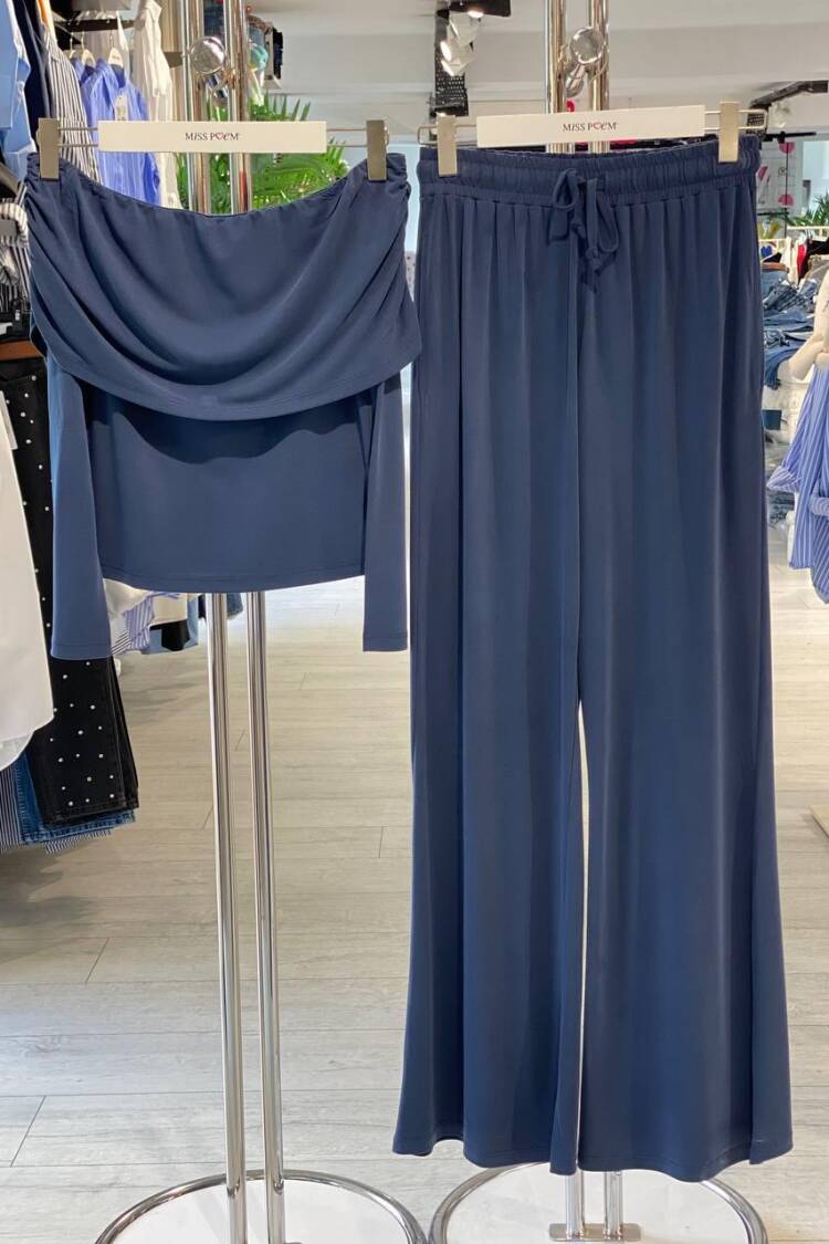 Set Palazzo Wide Leg Pants - Brand: MISS POEM - Women & Kids, Baby Clothes Wholesale - Globality Store
