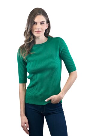 Striped Slim Fit Sweater With Half Sleeves - Brand: MISS POEM - Women & Kids, Baby Clothes Wholesale - Globality Store