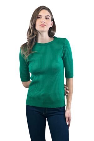 Striped Slim Fit Sweater With Half Sleeves - Brand: MISS POEM - Women & Kids, Baby Clothes Wholesale - Globality Store