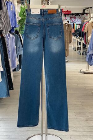 Blue Mom Jeans High Waist Wide Leg Buttoned - Brand: MISS POEM - Women & Kids, Baby Clothes Wholesale - Globality Store