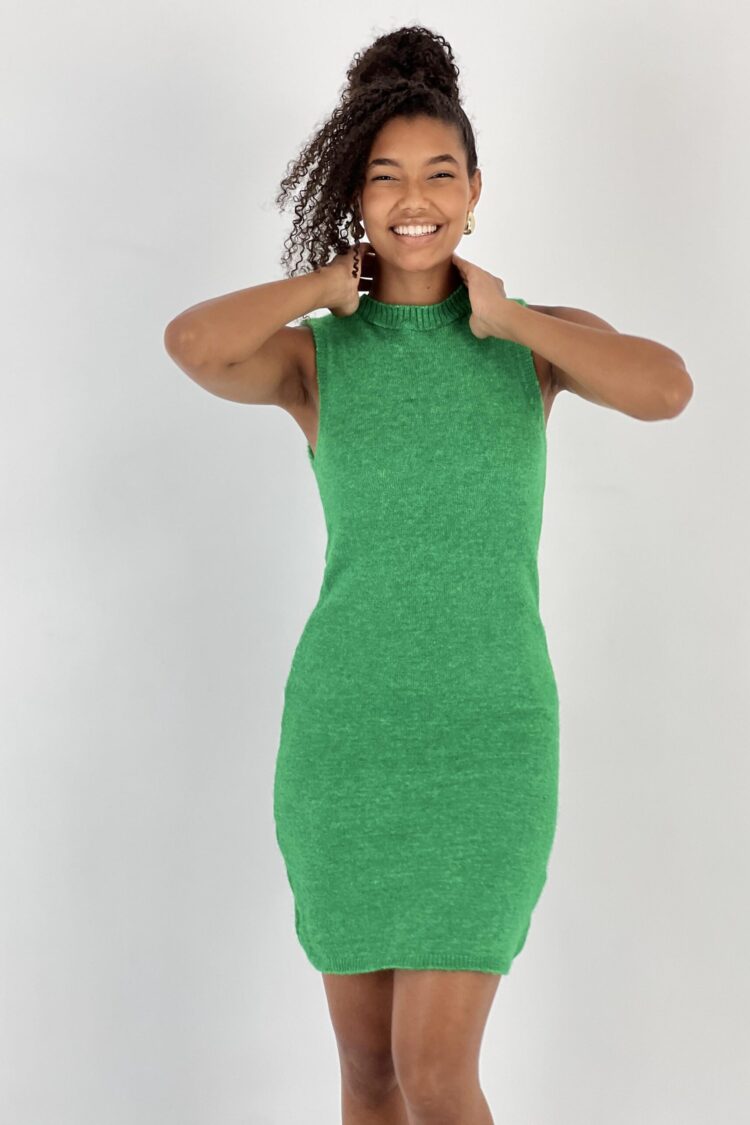 Green Bodycon Cap Sleeve Mini Dress
