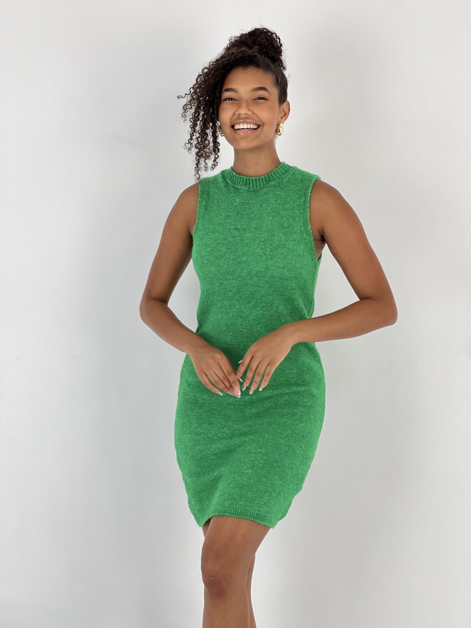 Green Bodycon Cap Sleeve Mini Dress - Brand: MISS POEM - Women & Kids, Baby Clothes Wholesale - Globality Store