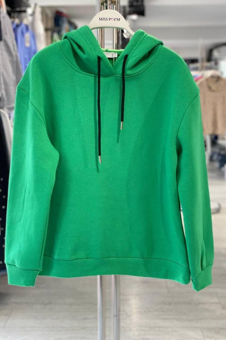 Sweatshirt With Hooded Neck - Casual Sport Streetwear - Brand: MISS POEM - Women & Kids, Baby Clothes Wholesale - Globality Store