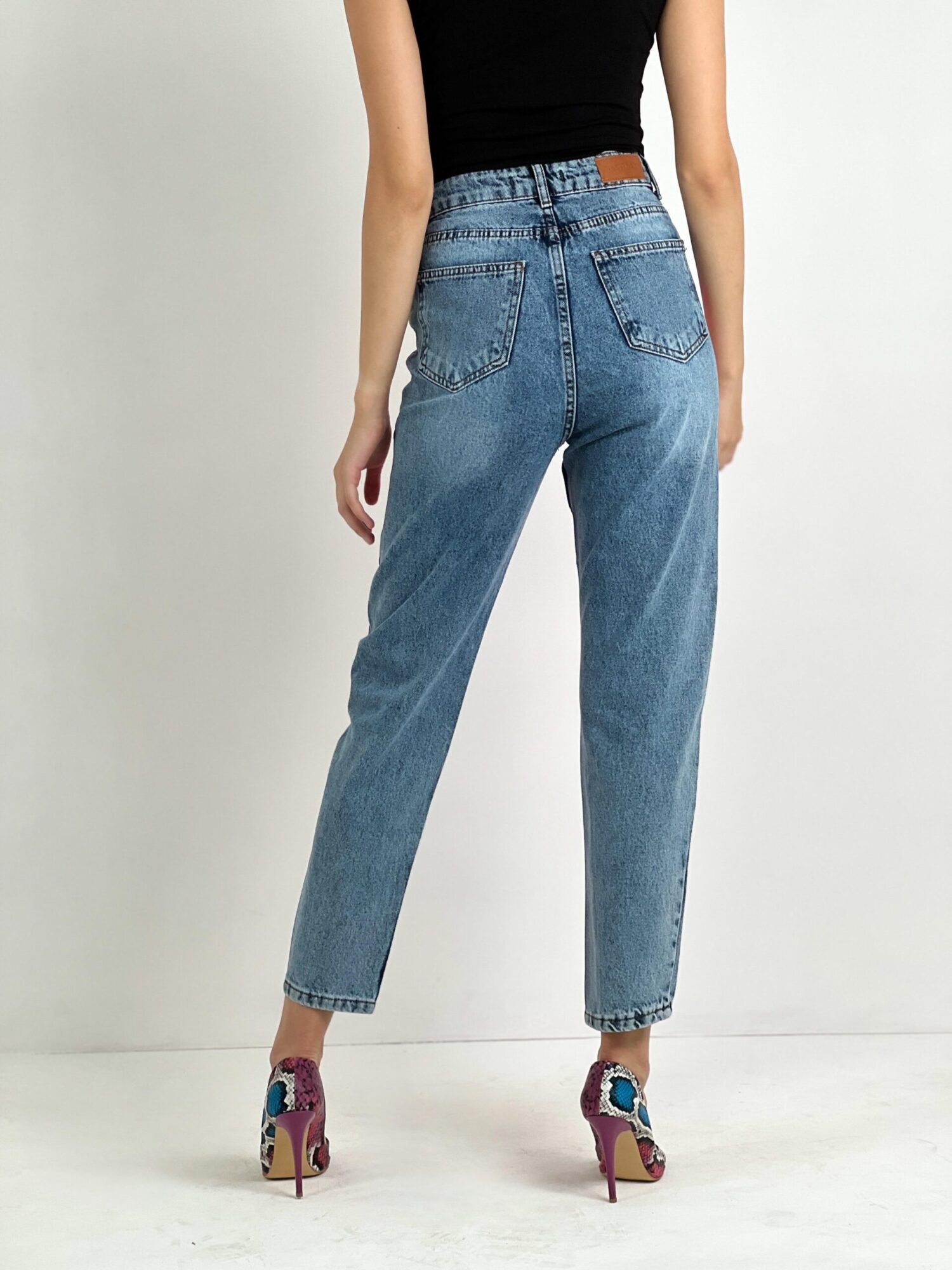 Pink Mom Pants Cropped High Waist Straight Leg - Brand: MISS POEM - Women & Kids, Baby Clothes Wholesale - Globality Store