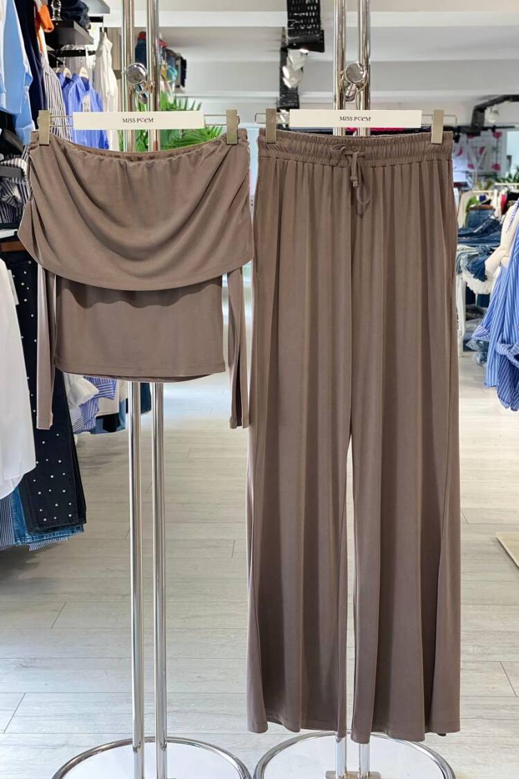 Beige Casual Sexy Set For Work & Party - Brand: MISS POEM - Women & Kids, Baby Clothes Wholesale - Globality Store