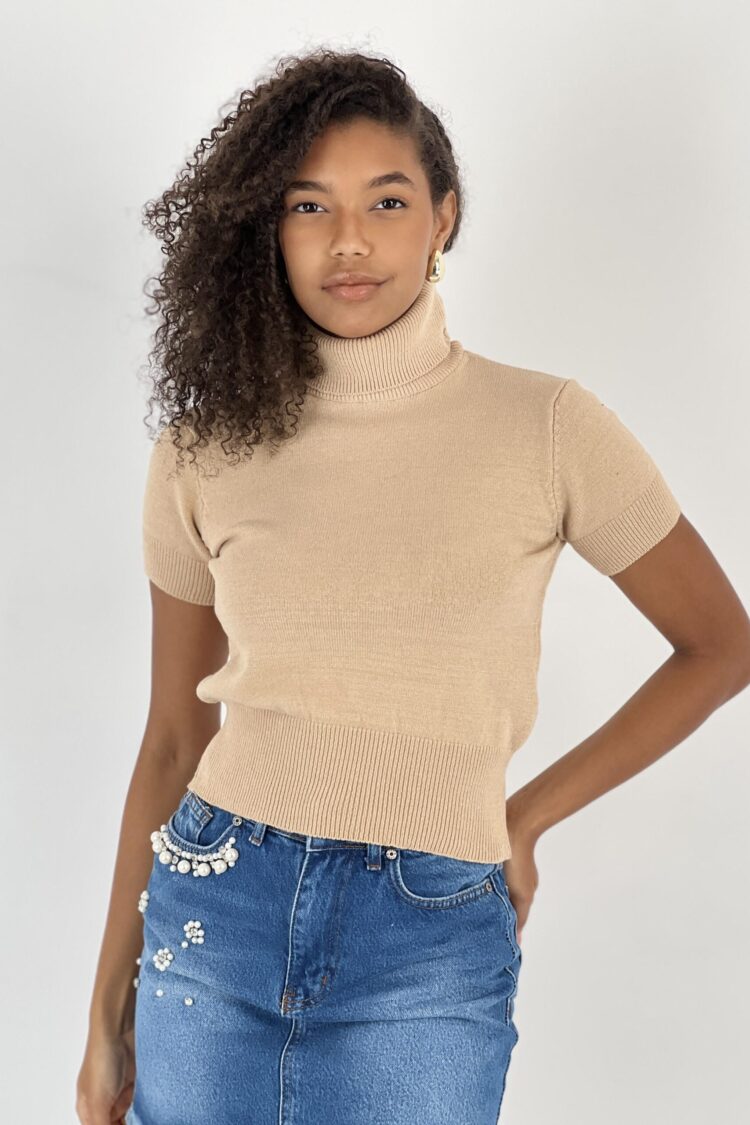 Beige Casual Elegant Crop Top