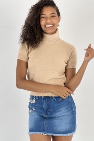 Beige Casual Elegant Crop Top - Brand: MISS POEM - Women & Kids, Baby Clothes Wholesale - Globality Store