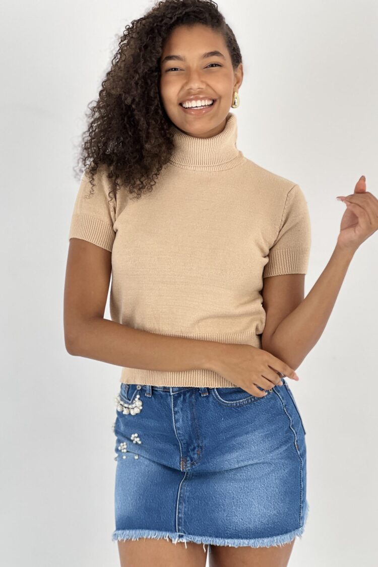 Beige Casual Elegant Crop Top