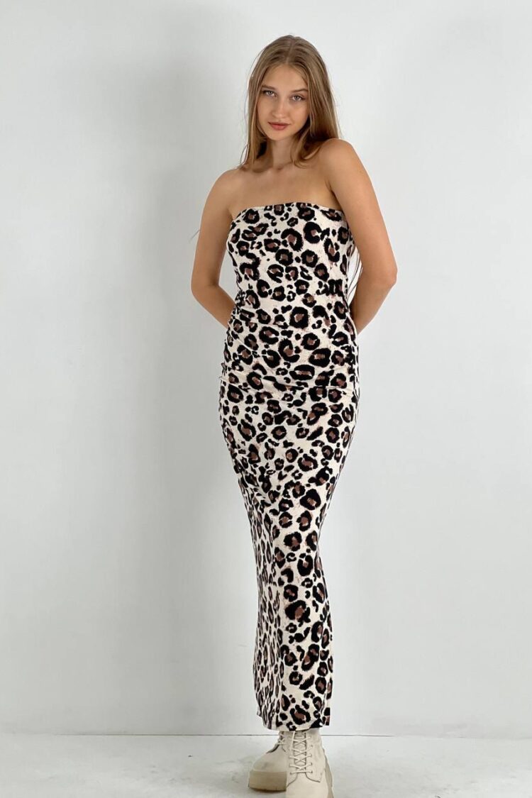 Mix Color Strapless Slip Maxi Dress - Brand: MISS POEM - Women & Kids, Baby Clothes Wholesale - Globality Store
