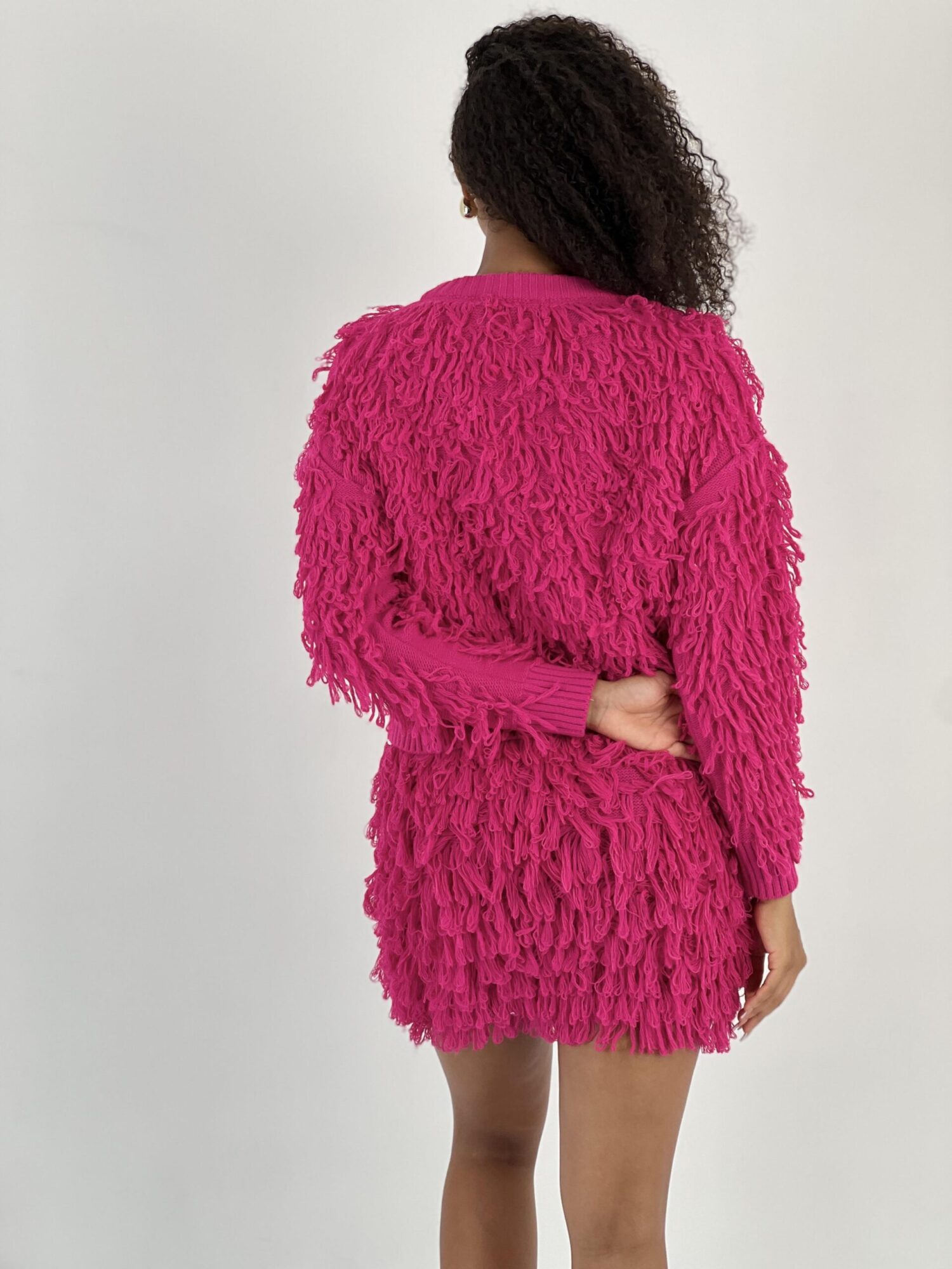 Fuchsia Casual Cute Streetwear Glam Vintage Retro Cardigan - Brand: MISS POEM - Women & Kids, Baby Clothes Wholesale - Globality Store